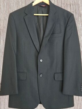 Joseph A Bank Gray Blazer Pinstripe 100% Wool 40R Classic Business  Professional
